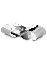 John Lewis Swirl Napkin Rings Set of 4 Silver