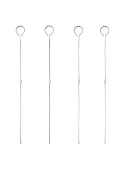 John Lewis Steel BBQ Skewers, Pack of 4, 