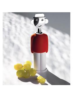 Alessi 'Alessandro M' Corkscrew - view 2, Red/White