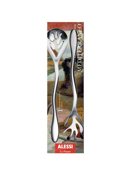 Alessi Mediterraneo Stainless Steel Salad Servers - view 2, 