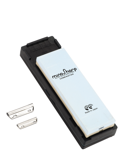 GLOBAL Combination Whetstone Knife Sharpener, White