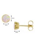 E.W Adams 9ct Yellow Gold Opal Stud Earrings, Gold