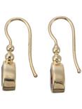 E.W Adams 9ct Yellow Gold Garnet Bead Drop Earrings