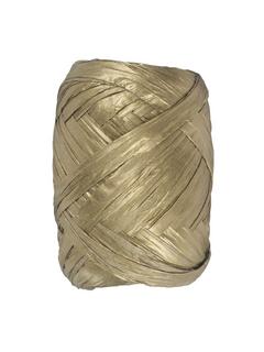 John Lewis Raffia Ribbon, 25m, Gold