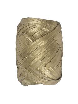 John Lewis Raffia Ribbon, 25m, Gold