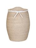 John Lewis Rattan Laundry Basket, White