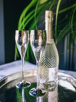 Culinary Concepts Hammered Champagne Flutes, Set of 2 - view 2, 