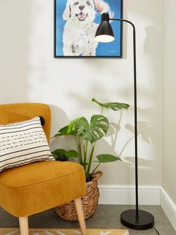John Lewis Brandon Floor Lamp, Black - view 2, Black