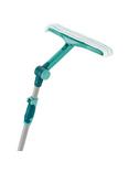 Leifheit Telescopic Window Cleaner with Removable Microfibre Coth and Squeegee Head, 2m