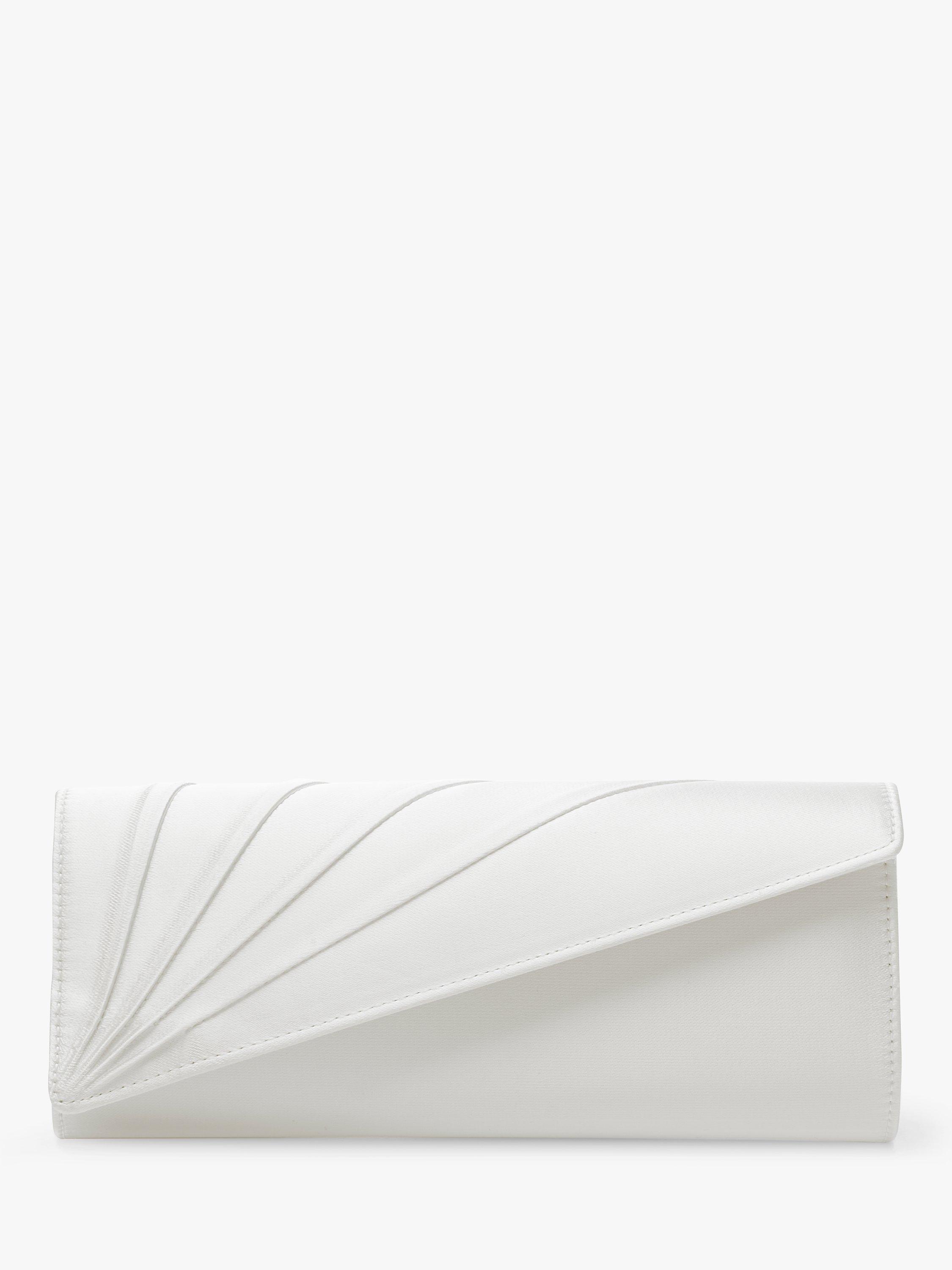 Rainbow Club Tess Satin Clutch Bag, Ivory