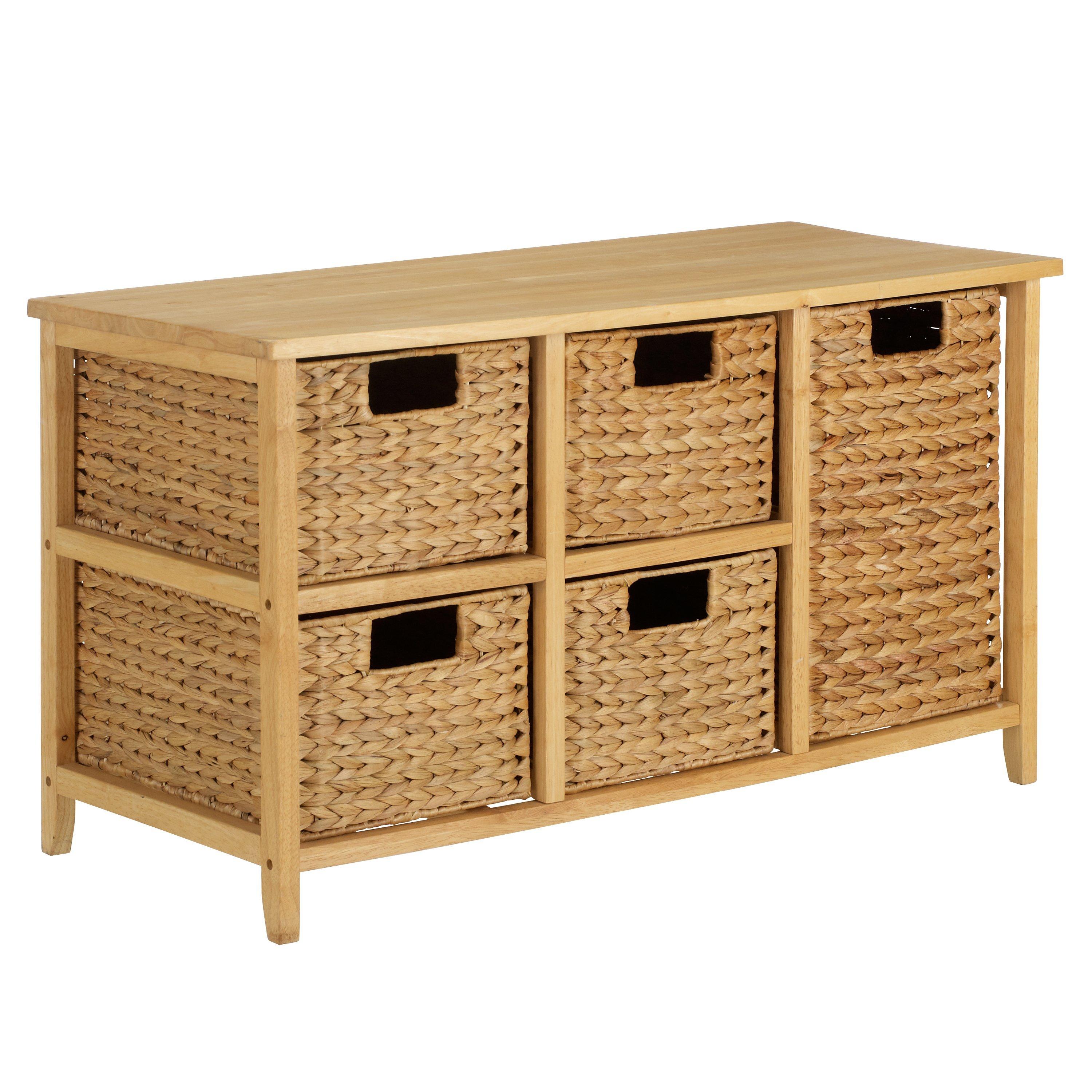 John Lewis & Partners Water Hyacinth Storage Unit, 5 Drawers
