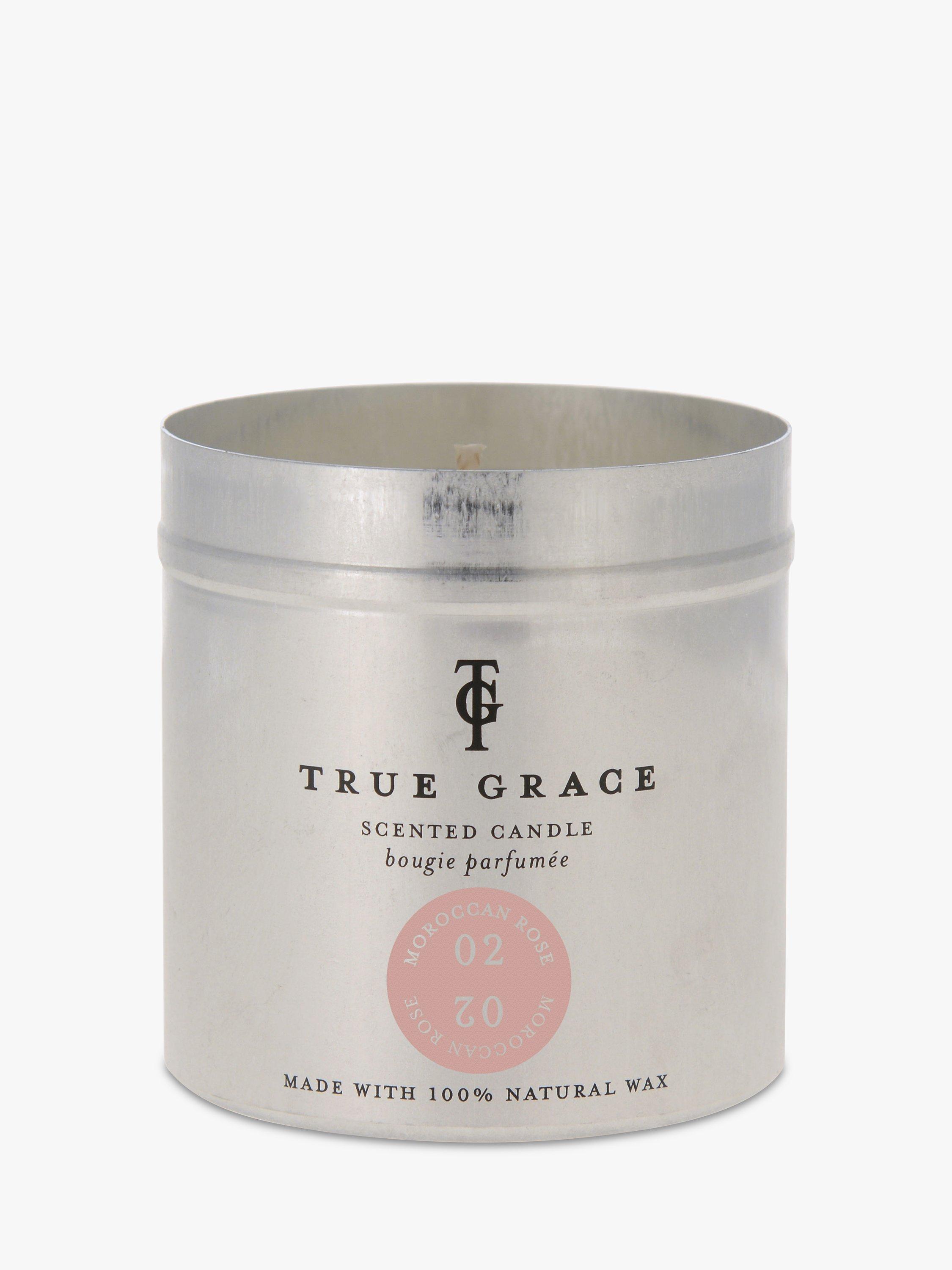 True Grace Village Moroccan Rose Scented Candle Tin