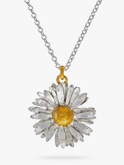 Alex Monroe for John Lewis Daisy Pendant Necklace, Silver/Gold, Silver/Gold