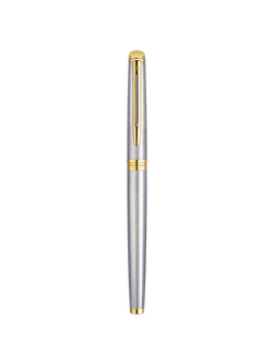 Waterman Hémisphère Essential Fountain Pen, Silver/Gold - view 2, Stainless Steel / Chrome