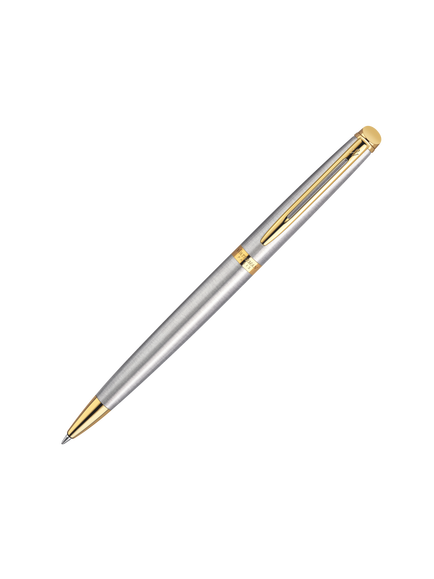 Waterman Hémisphère Essential Ballpoint Pen, Silver/Gold, Stainless Steel