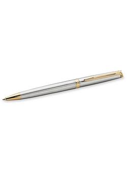 Waterman Hémisphère Essential Ballpoint Pen, Silver/Gold - view 2, Stainless Steel