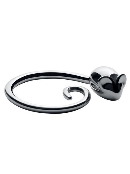 Alessi Pip Keyring, Silver, Silver