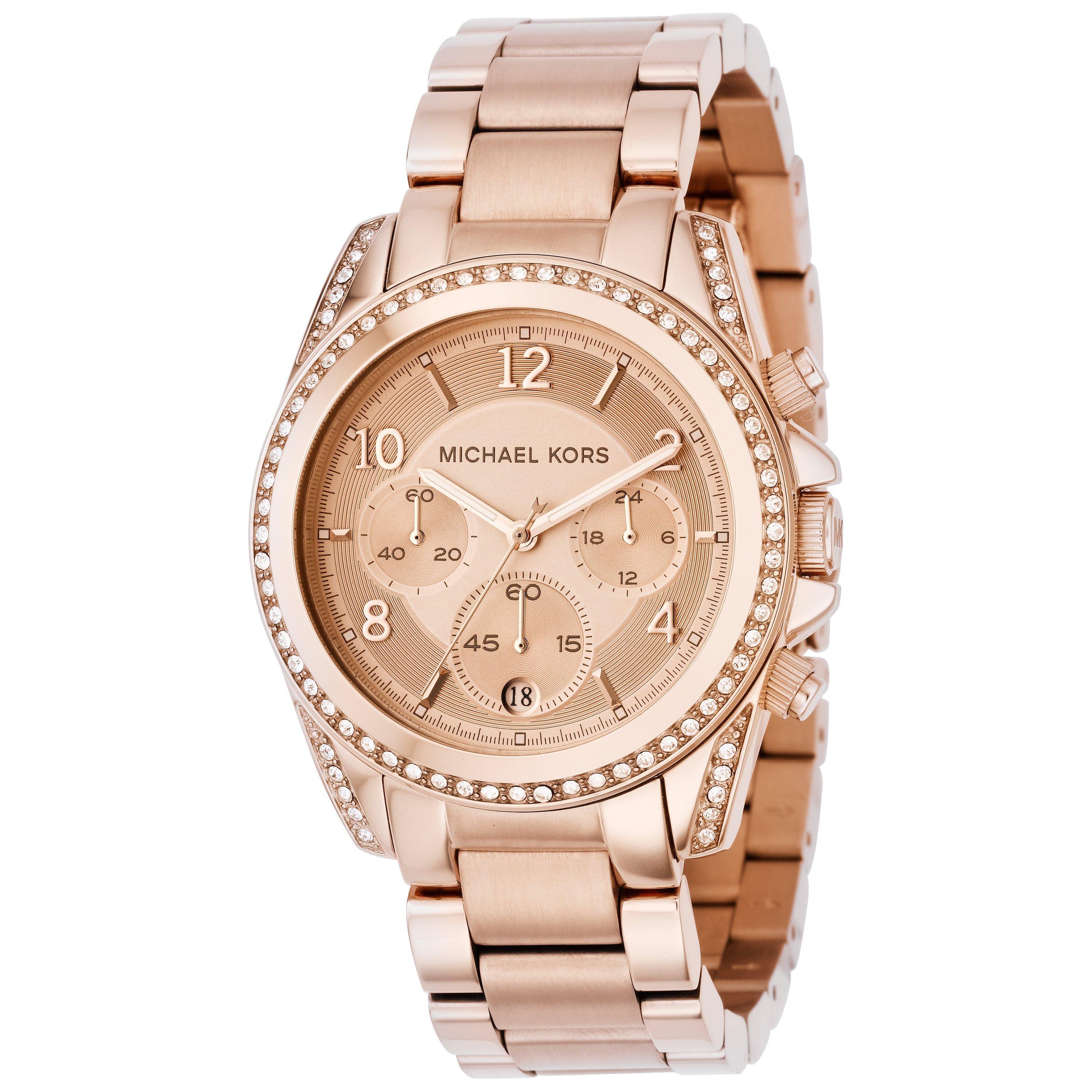 Michael Kors MK5263 Women's Blair Chronograph Stainless Steel Bracelet Strap Watch, Rose Gold