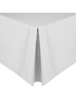 John Lewis Crisp & Fresh Egyptian Cotton Percale 200 Thread Count Centre Pleat Valance, White