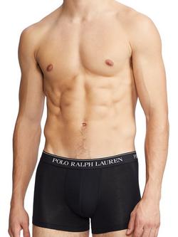 Polo Ralph Lauren Cotton Trunks, Pack of 3 - view 2, Black/Grey/White