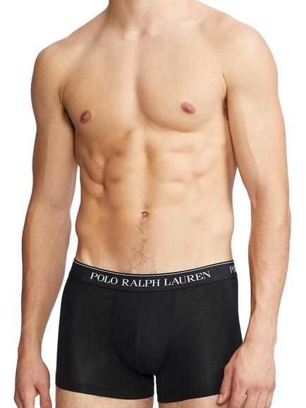 Polo Ralph Lauren Cotton Trunks, Pack of 3 - view 2, Black/Grey/White