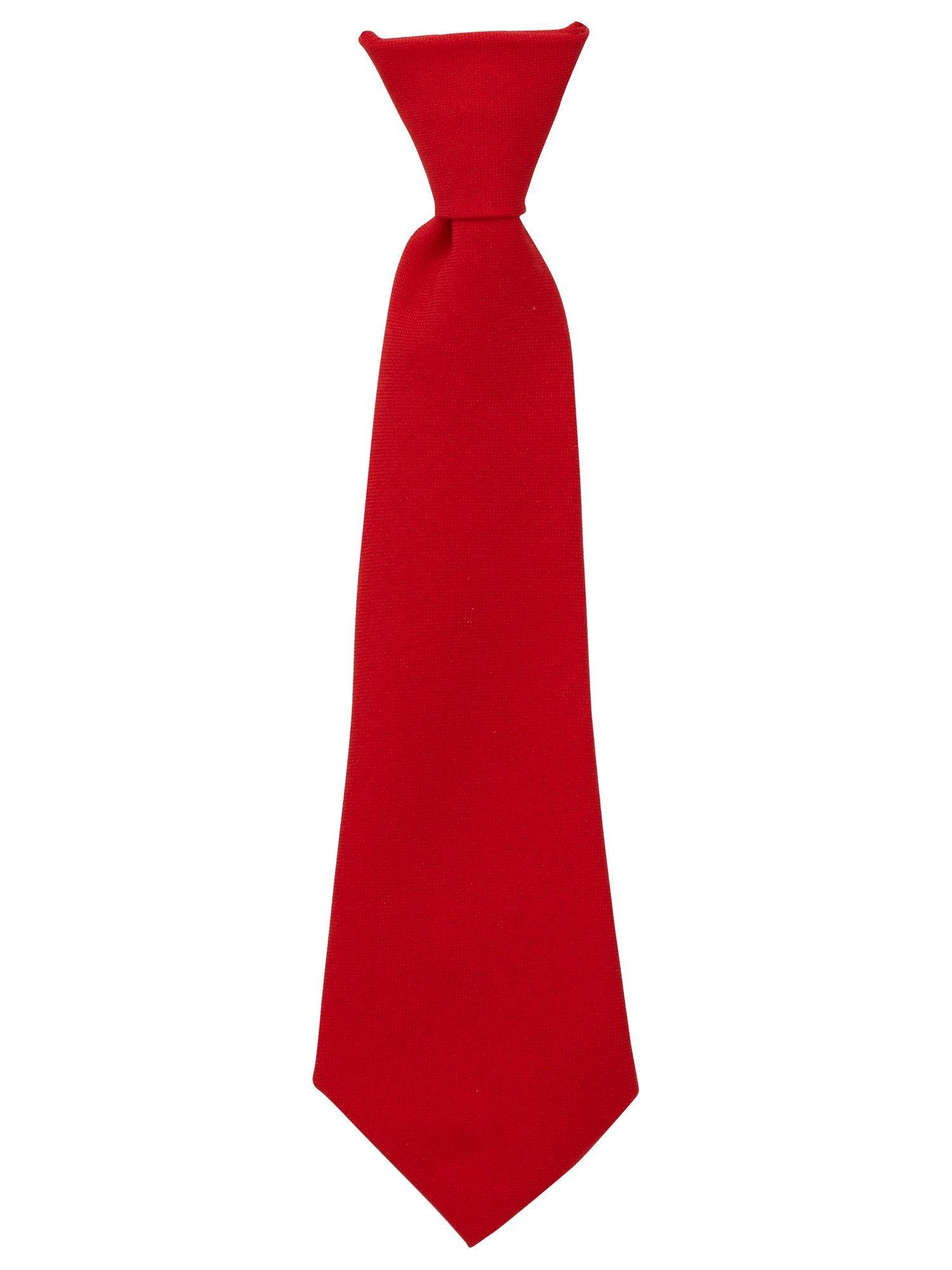 Plain School Unisex Elastic Tie, Red