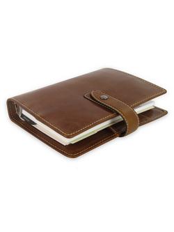 Filofax Leather Malden Personal Organiser - view 2, Ochre
