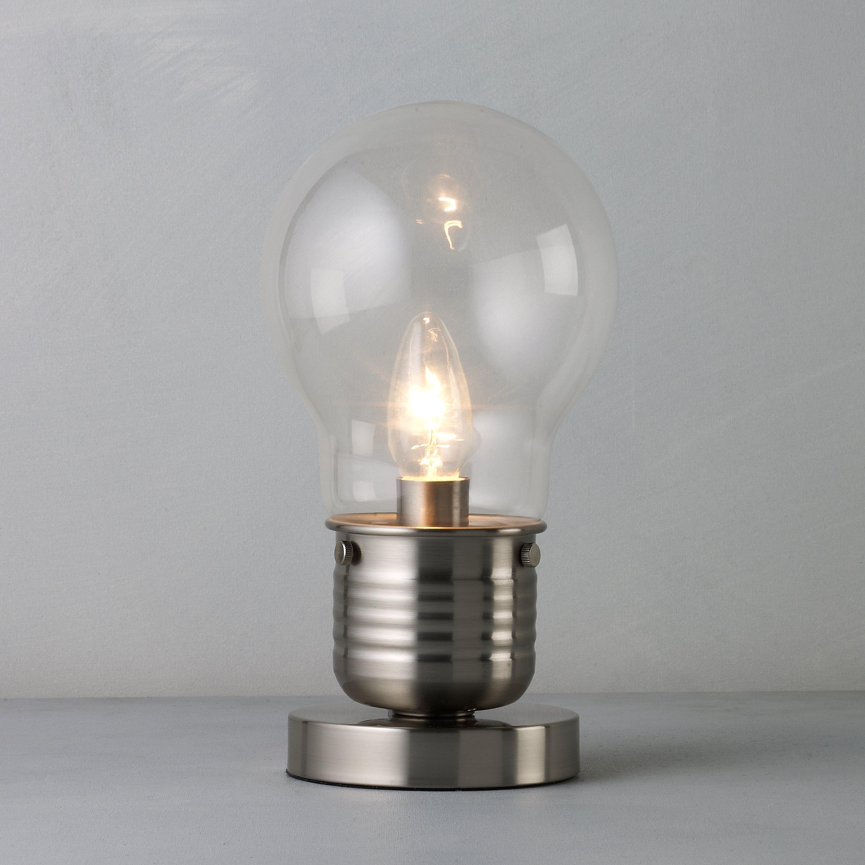 House by John Lewis Watt Table Lamp, Silver