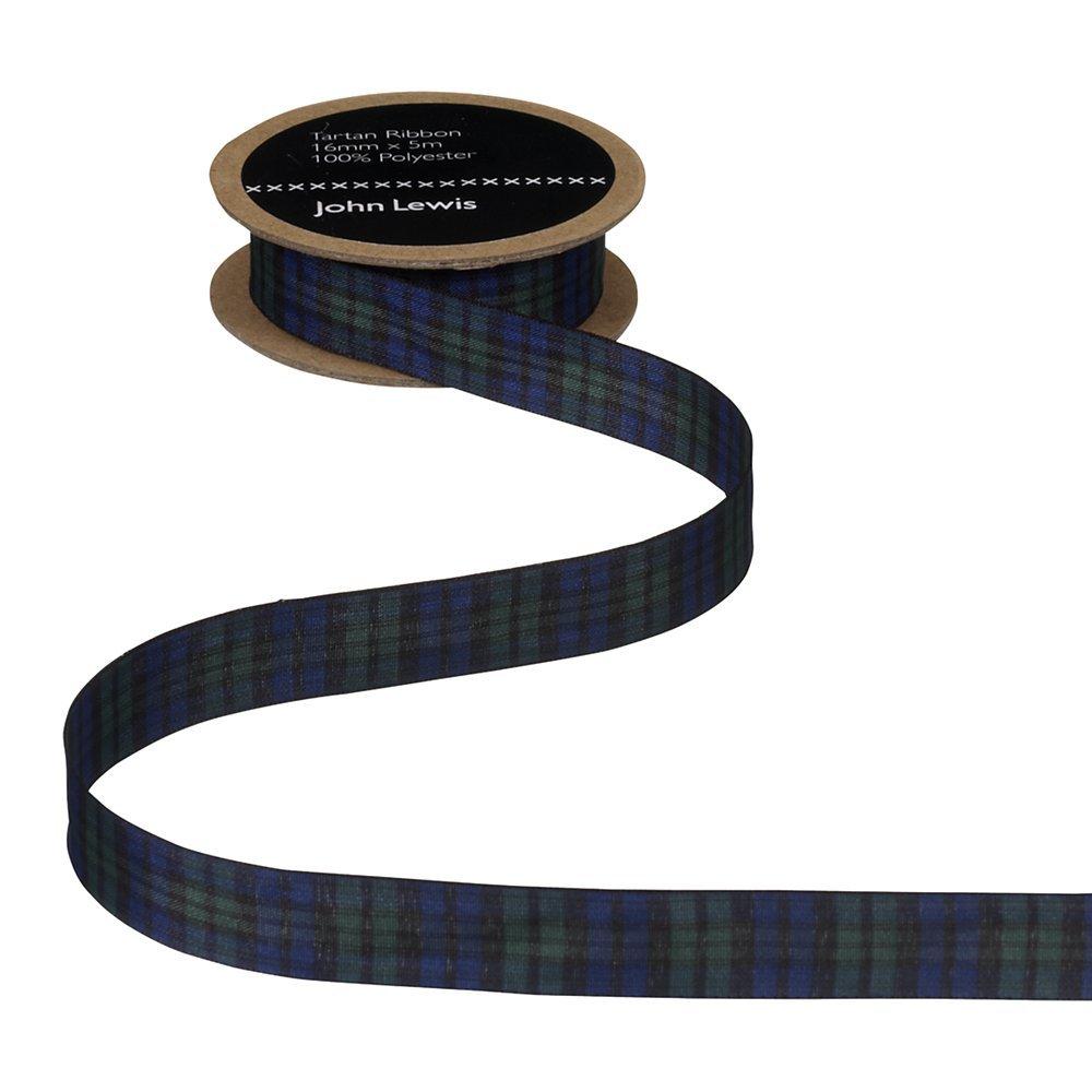 John Lewis Tartan Ribbon, 5m, Black Watch