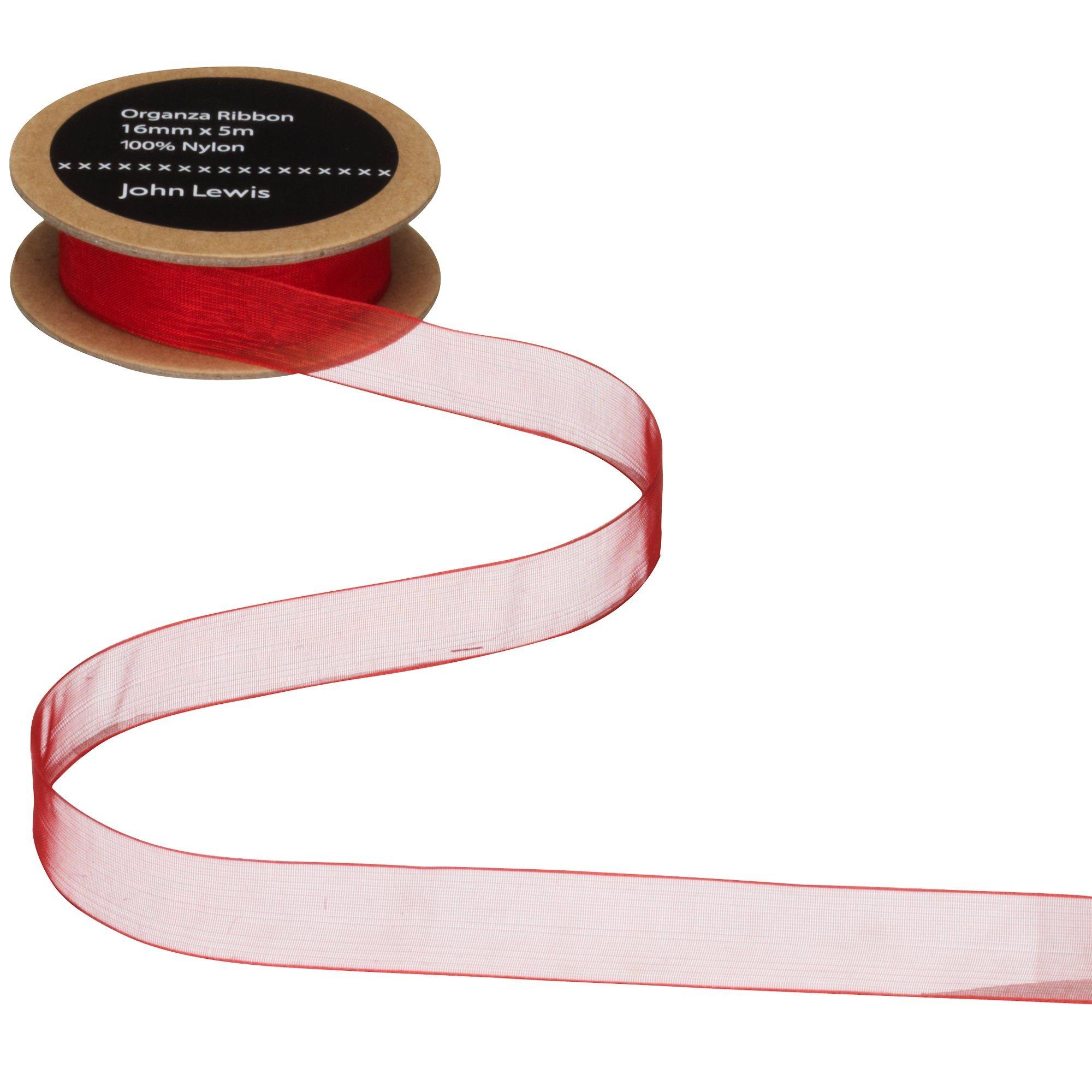 John Lewis Woven Edge Organza Ribbon