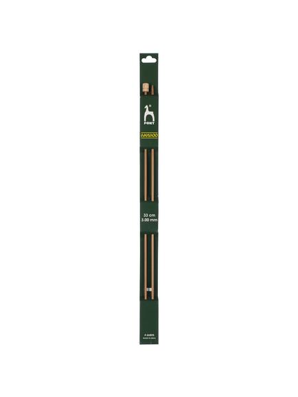 Pony 33cm Bamboo Knitting Needles, Pack of 2, Assorted Widths - view 2, Brown