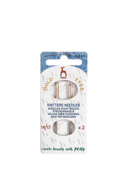 Pony Gold Eye Sewing Needle For Knitters, Silver