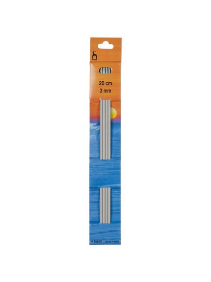 Pony 20cm Double Pointed Knitted Needles, Pack of 4, Assorted Widths - view 2, Grey