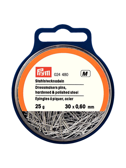 Prym Dressmakers Pins, 0.60 x 30mm, 25g Tub, Silver