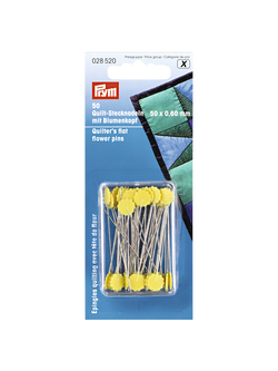 Prym Quilter's Flat Flower Pins, 60 x 50mm, Pack of  50, Silver