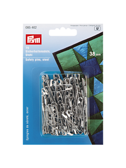 Prym Silver Coloured Safety Pins, 38mm, Silver