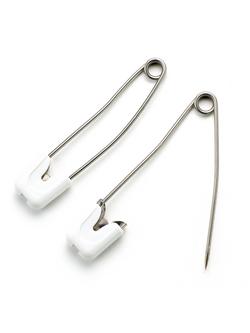 Prym Stainless Steel Nappy Pins, 55mm, Pack of 4 - view 2, White