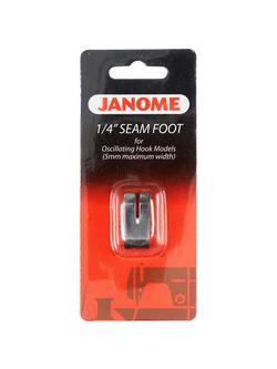 Janome Sewing Machine Quarter Inch Seam Foot, Silver