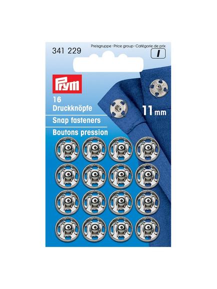 Prym Sew-On Metal Snap Fasteners, Silver