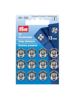 Prym Sew-On Metal Snap Fasteners - view 2, Silver