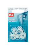 Prym Sew-On Snap Fasteners, 15mm, Pack of 6