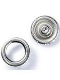 Prym Brass Jersey Ring Top Press Fasteners, 10mm, Silver