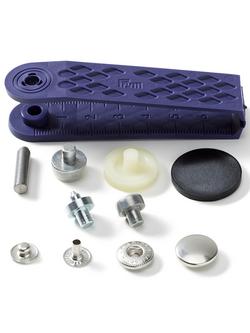 Prym Brass Anorak Press Fasteners, 15mm, Silver, Pack of 10 - view 2, Silver