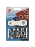 Prym Metal Eyelets and Washers, 11mm, Pack of 15, Silver