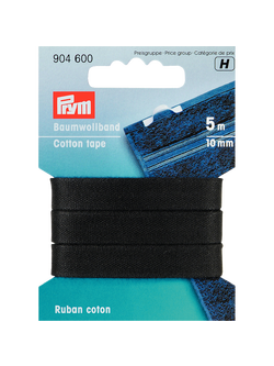 Prym Cotton Tape, Black, 