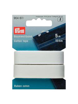 Prym Cotton Tape, White - view 2, White