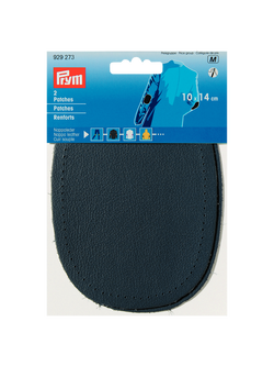 Prym Sew-On Nappa Leather Patches, 2 Per Pack, Dark Blue
