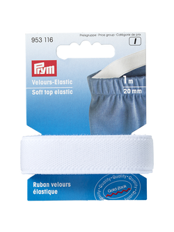 Prym Soft Top Elastic, 1m, White, White
