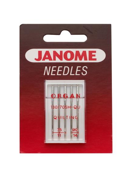 Janome Quilting Needles, Assorted Sizes, Pack of 5, Silver