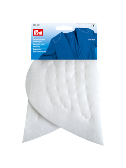 Prym Set-In White Shoulder Pads With Wadding, 1 Pair, White